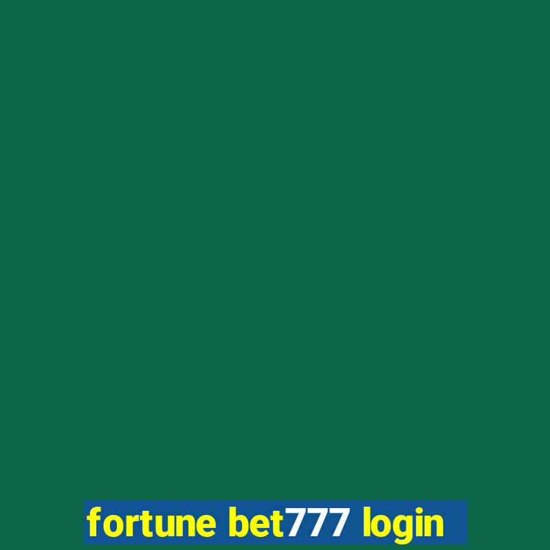 fortune bet777 login