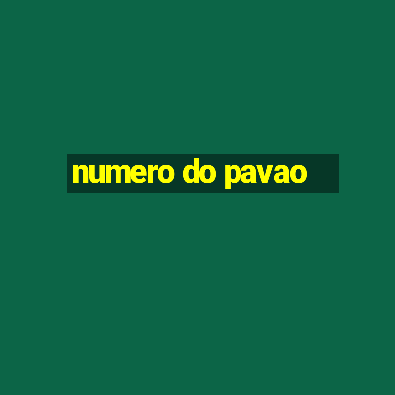 numero do pavao