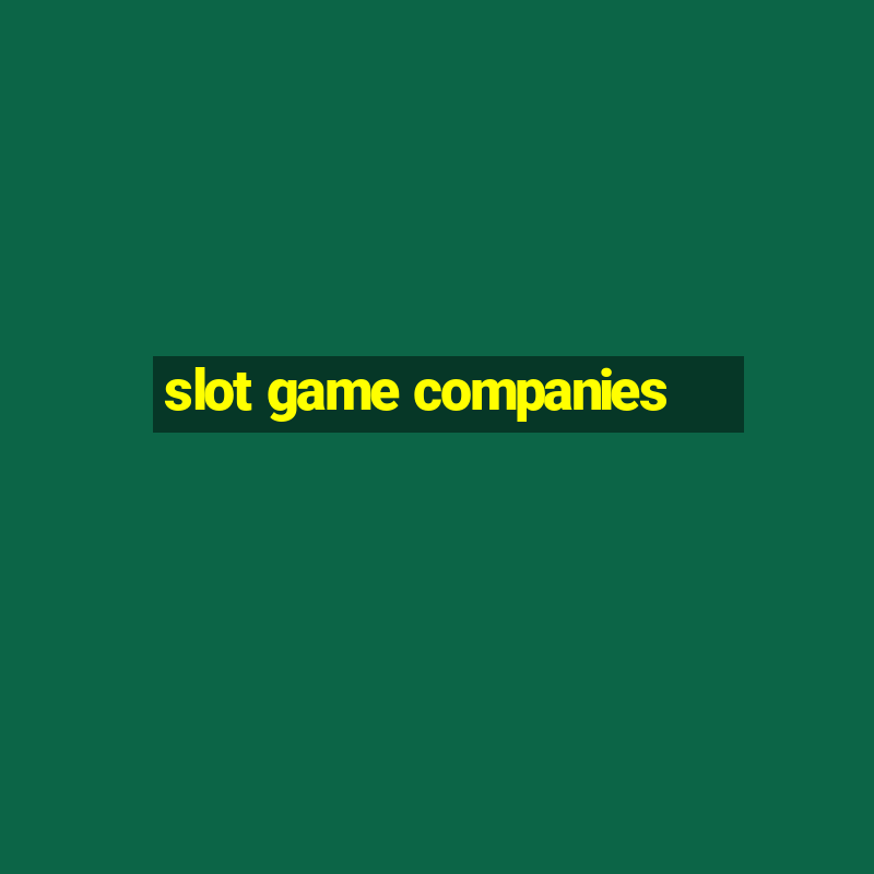 slot game companies