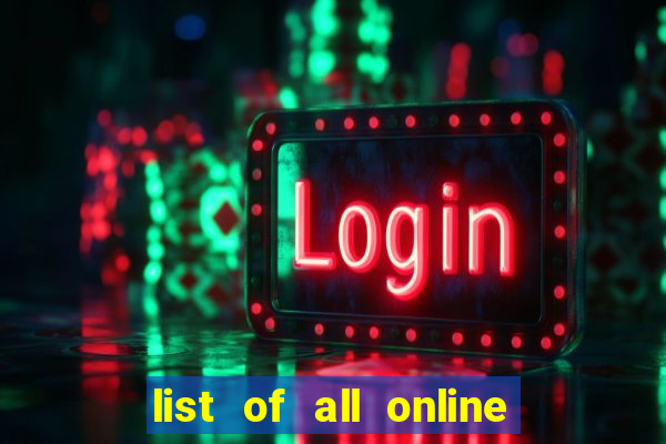 list of all online bingo sites