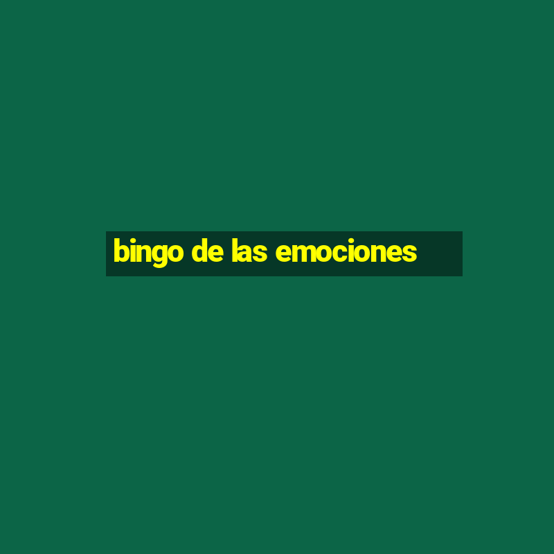 bingo de las emociones