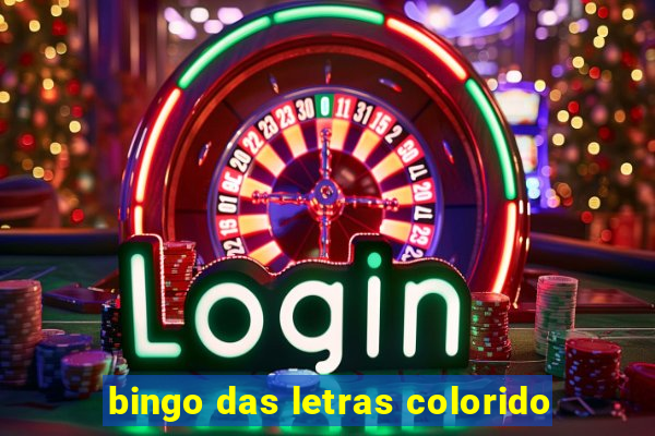 bingo das letras colorido