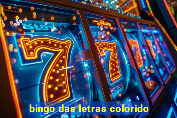 bingo das letras colorido