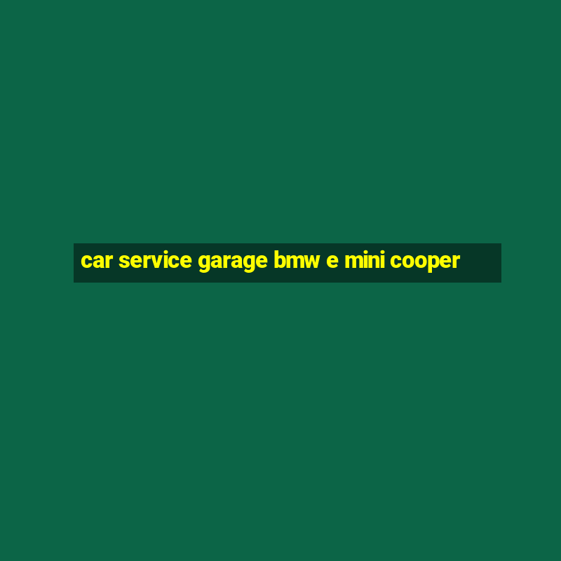 car service garage bmw e mini cooper