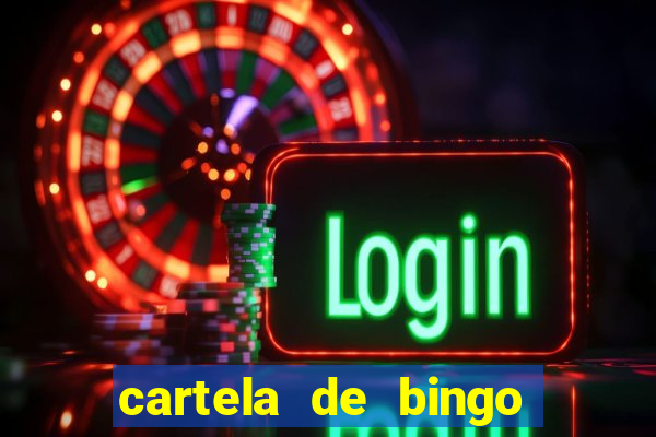 cartela de bingo da sorte