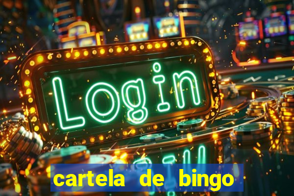 cartela de bingo da sorte