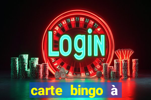 carte bingo à imprimer gratuit