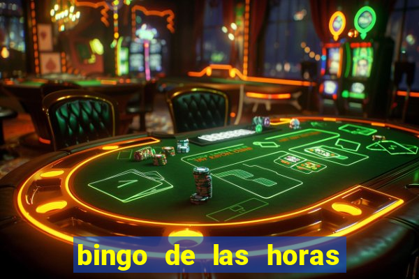 bingo de las horas para imprimir