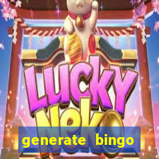 generate bingo cards with pictures