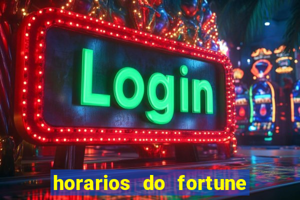 horarios do fortune tiger hoje