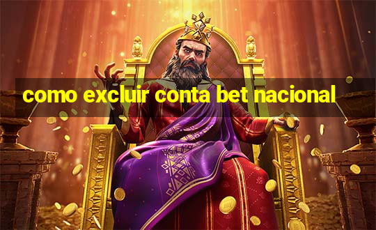 como excluir conta bet nacional