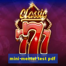 mini-mental test pdf