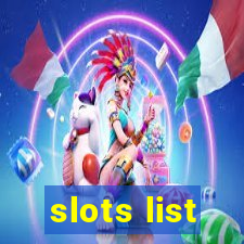 slots list