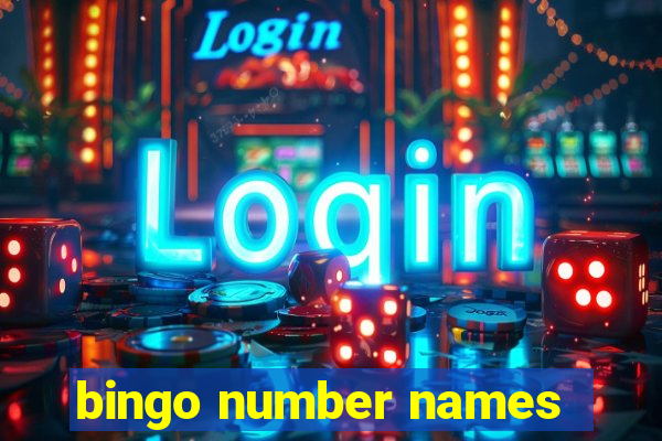 bingo number names