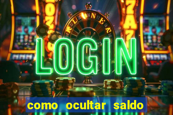 como ocultar saldo na betfair