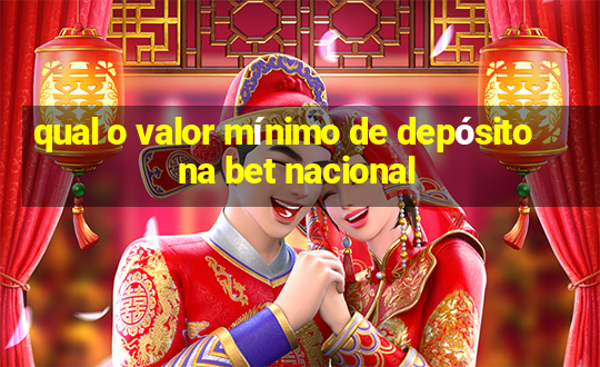 qual o valor mínimo de depósito na bet nacional