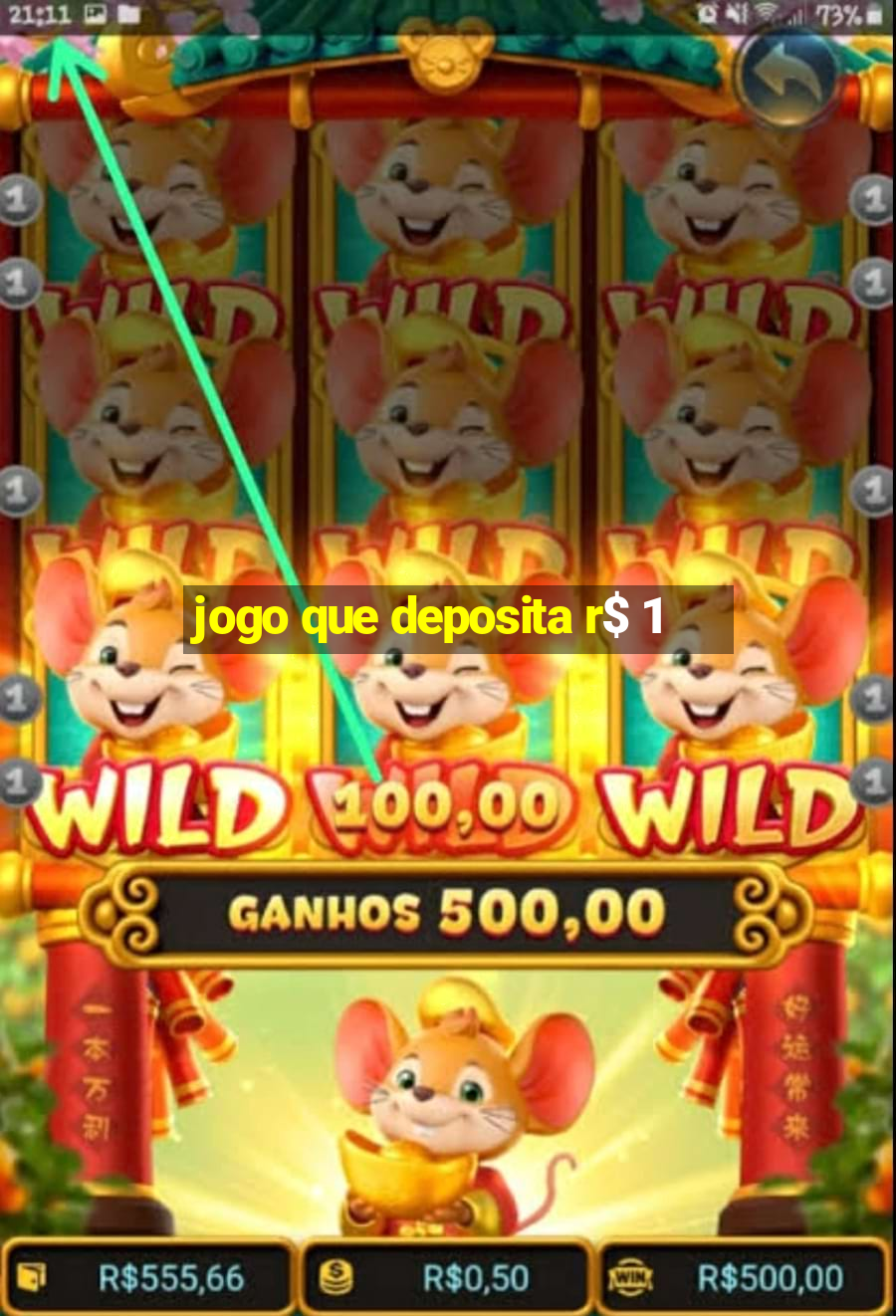 jogo que deposita r$ 1