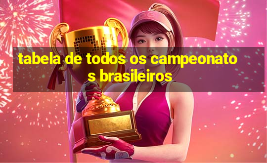 tabela de todos os campeonatos brasileiros