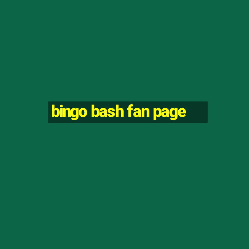 bingo bash fan page