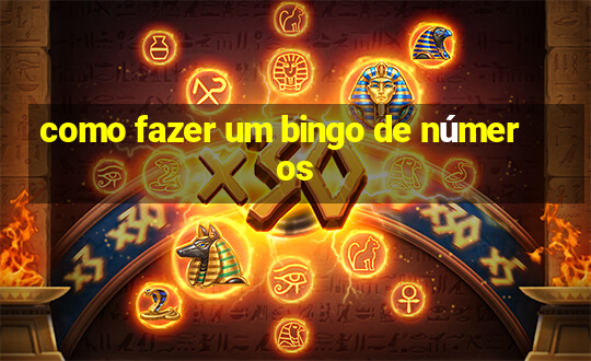 como fazer um bingo de números