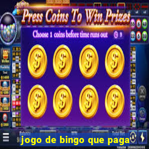 jogo de bingo que paga