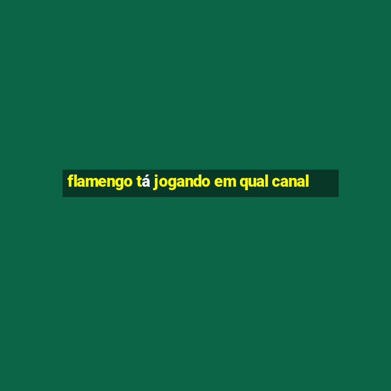 flamengo tá jogando em qual canal