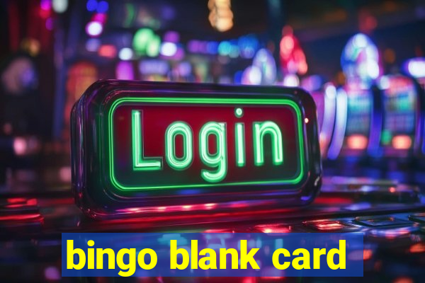 bingo blank card