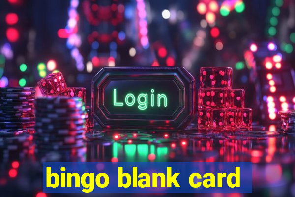 bingo blank card