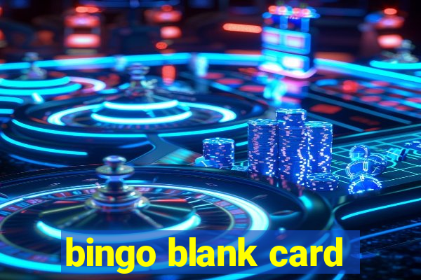 bingo blank card