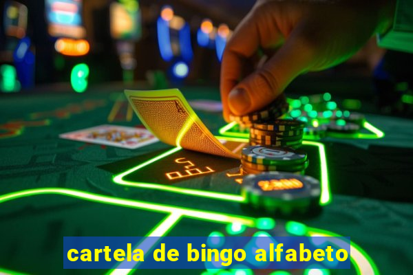 cartela de bingo alfabeto