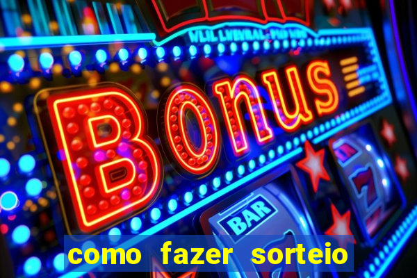 como fazer sorteio de cores online