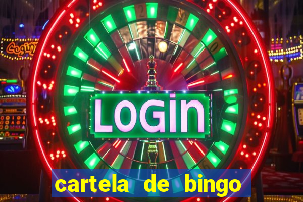 cartela de bingo para cha revela??o