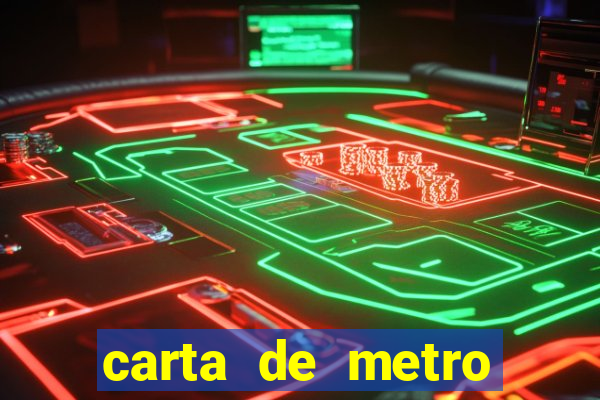 carta de metro para namorado