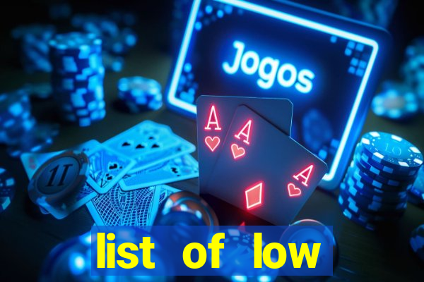 list of low variance slot machines