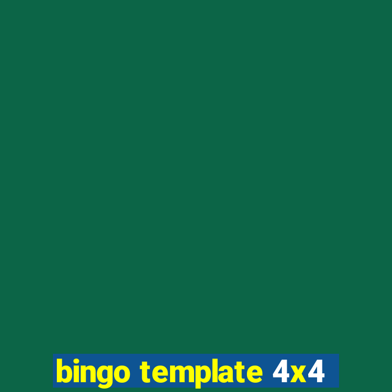 bingo template 4x4