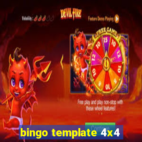 bingo template 4x4