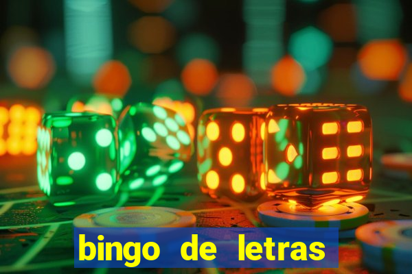 bingo de letras colorido para imprimir