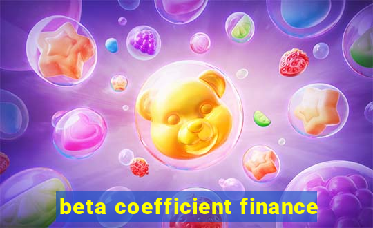 beta coefficient finance