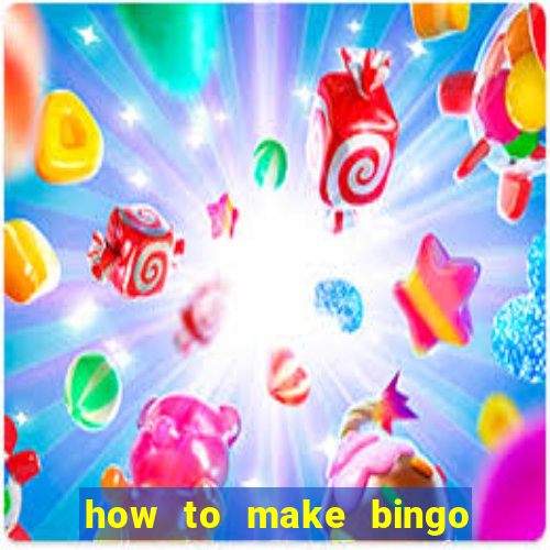 how to make bingo cards in excel