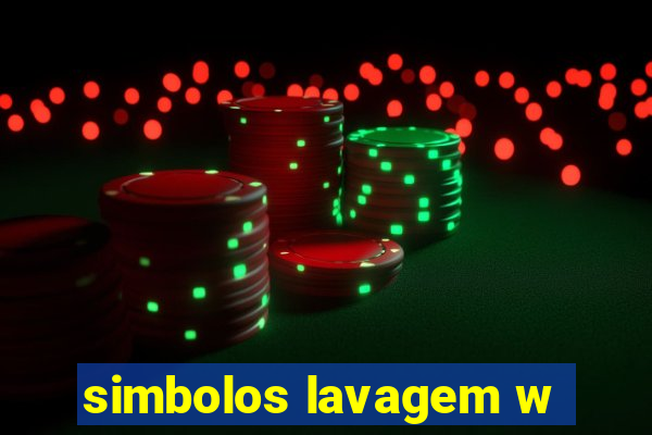 simbolos lavagem w