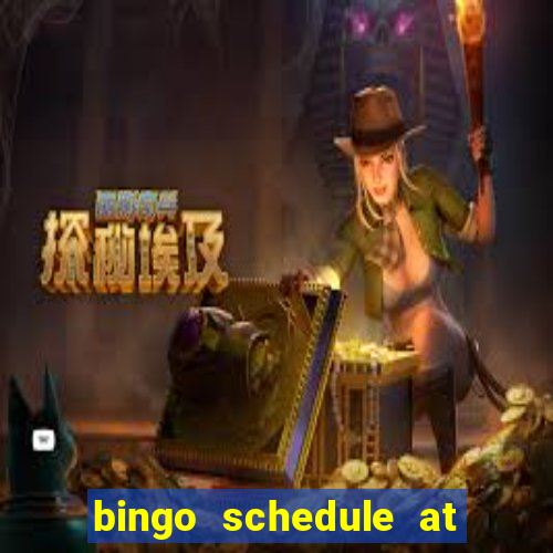 bingo schedule at mohegan sun