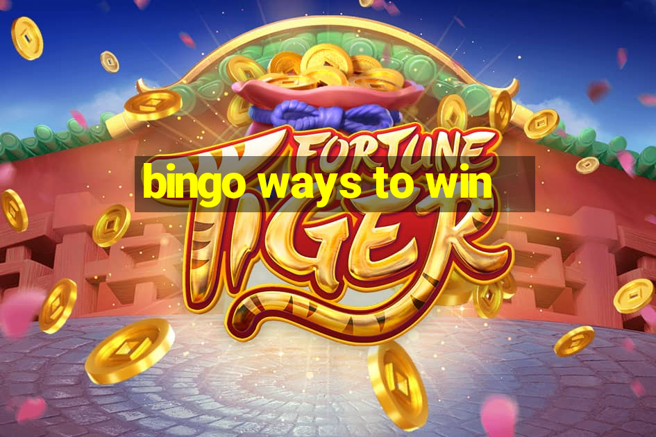 bingo ways to win