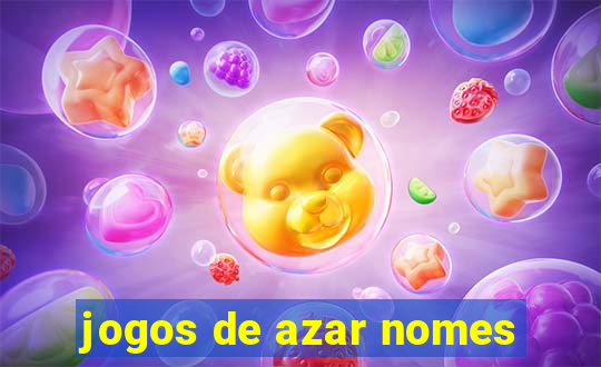 jogos de azar nomes