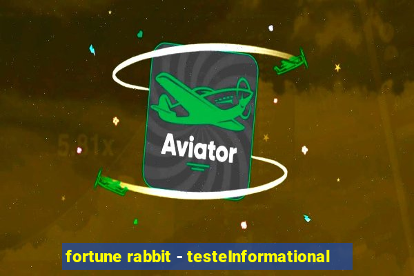 fortune rabbit - testeInformational