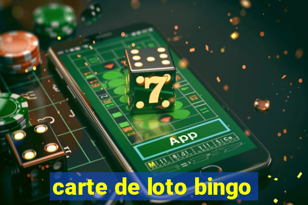 carte de loto bingo