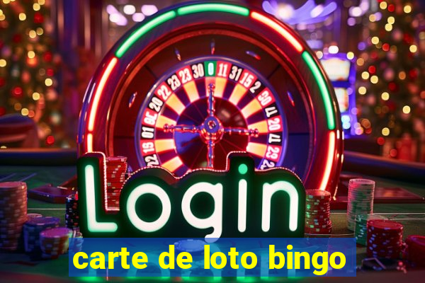 carte de loto bingo