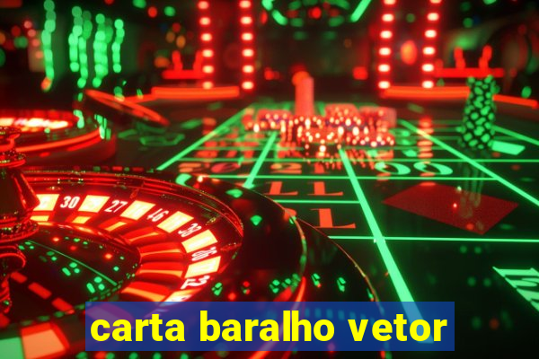 carta baralho vetor