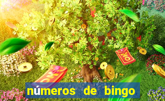 números de bingo de 1 a 75