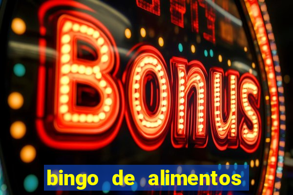 bingo de alimentos saludables para imprimir