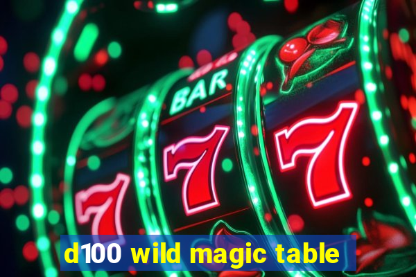 d100 wild magic table